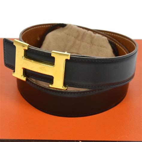 hermes leather belt set